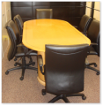 RACETRACK MAPLE WOOD CONFERENCE TABLE