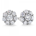 Rhodium Plated Diamond Color Stud Earrings made with Swarovski Crystals (GE040CR)