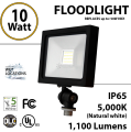 10W LED Floodlight 1100Lm 5000K IP65 UL DLC