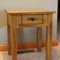 Distressed gold/red accent table
