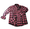 Deep Red Checked Flannel Shirts