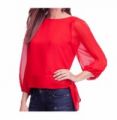 Chiffon Red Top for Ladies