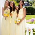 A-Line Princess Floor-Length Chiffon Bridesmaid Dress