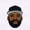COOL AND CALM BEARDED MAN EMBROIDERY DESIGN