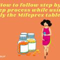 How to follow step by step process while using only the Mifeprex tablet?