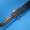 8″ Lightning OTF Automatic with Black Handle & S/E Serrated Black Blade