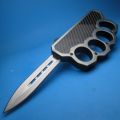 Heavy Duty Knuckle Knife W/ Carbon Inserts Switchblade