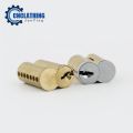 Satin Chrome Uncombinated Small Format IC Core Lock Cylinder