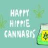 Happy hippie marijuana cannabis delivery