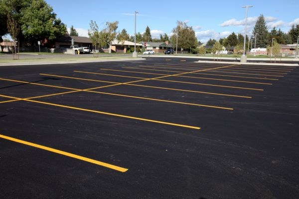 Fresh painted parking lot -RML Services Inc