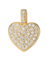 Moissanite Heart Pendant