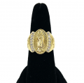 Guadalupe Gold Plated Ring with White CZ Stones