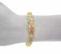 Gold Plated Santa Muerte Bracelet