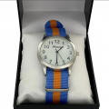 Fabric Slip Thru Double Layer Strap Wrist Watch