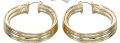 Engraved Design Hoop Earrings