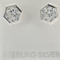 Hexagon 925 Sterling Silver Studs