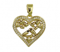 Heart Shaped Bird Pendant