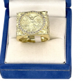 Gold Plated Centenario Nugget Ring