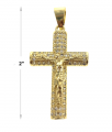 Classic Gold White Cross Pendant