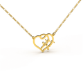 Customized Overlapped Heart Two-Name Necklace