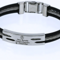 Personalized Braided Stainless Steel Message Bracelet