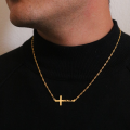Personalized Sideways Cross Name Necklace