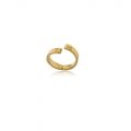 Two Initial Minimalist Gold Couple Ring