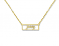 Elegant Personalization Square Name Plate Necklace