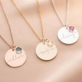 Personalized Elegance: Name Necklace with Birthstone