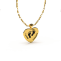 Mom Heart Name Necklace With Actual Baby Footprints or Birthdate