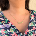 Engraved Three Heart Name Necklace