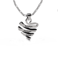 Three Name Spiral Heart Name Necklace