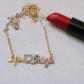 Personalized Heart Beat Name Necklace