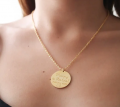 Personalized Round Message Necklace