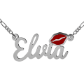 Customized Lip Kiss Name Necklace
