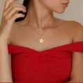 Engraved Initial Star Necklace