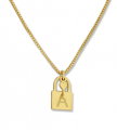 Lock And Key Initial Necklace
