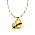 Heart With Engraved Strip Name Necklace
