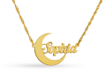 Personalized Moon Name Necklace