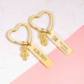 Personalized Baby Girl and Boy Charm Bar Keychain