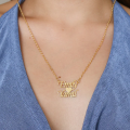 Personalized Dual Name Necklace with Heart