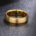 Gold Plated Custom Engraved Ring
