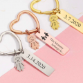Personalized Baby Charm Bar Keychain for Your Little One