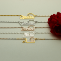 Script Name Necklace With Birthstone