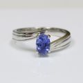 Oval Cut Blue Sapphire Solitaire Ring